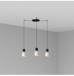 FARO - Luminaria KOMBO suspendida diámetro 120mm 1x E27 3 lámparas beige