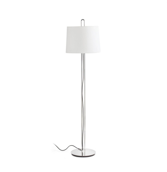 FARO - Luminaria pie de salón MONTREAL cromo pantalla beige