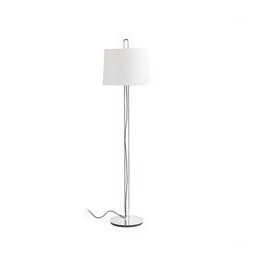 FARO - Luminaria pie de salón MONTREAL cromo pantalla beige