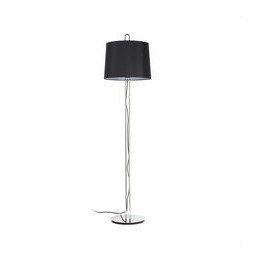 FARO - Luminaria pie de salón MONTREAL cromo pantalla negra
