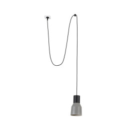 FARO - Luminaria KOMBO suspendida con clavija diámetro 120mm 1x E27 gris