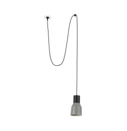 FARO - Luminaria KOMBO suspendida con clavija diámetro 120mm 1x E27 gris