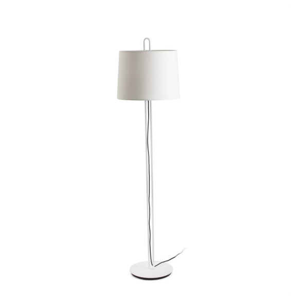 FARO - Luminaria pie de salón MONTREAL blanco pantalla blanca