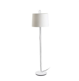 FARO - Luminaria pie de salón MONTREAL blanco pantalla blanca
