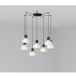 FARO - Luminaria KOMBO suspendida diámetro 200mm 1x E27 7 lámparas beige