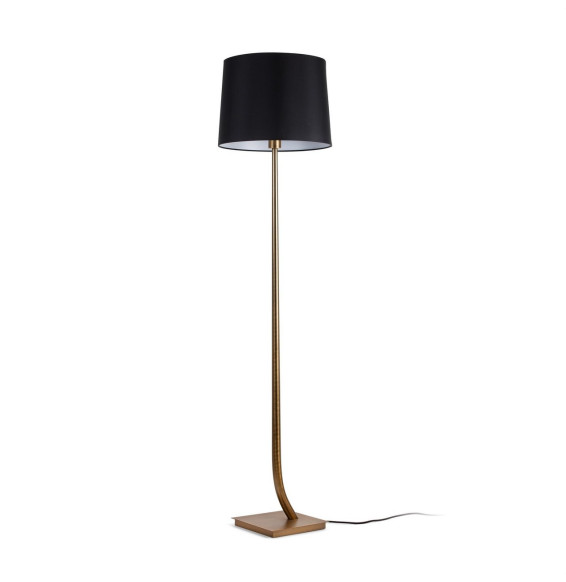 FARO - Luminaria pie de salón REM pantalla negra bronce