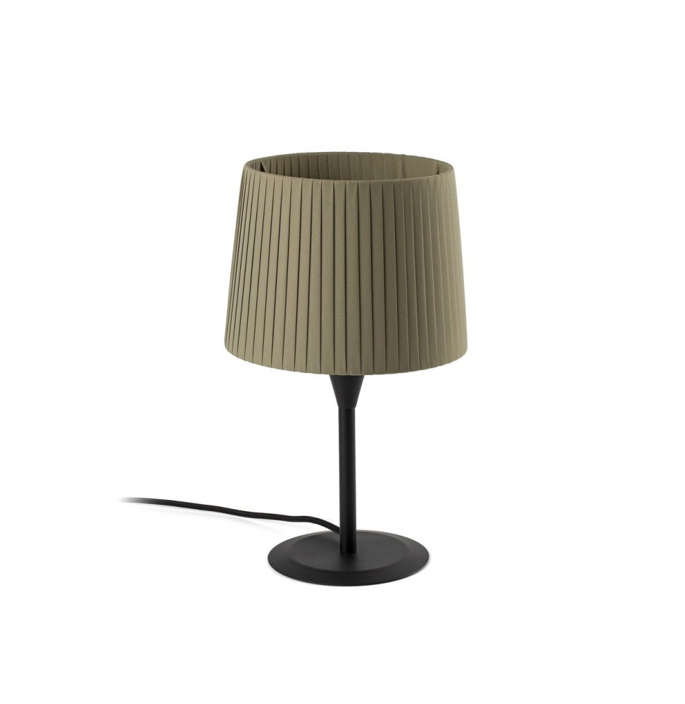 FARO - Luminaria sobremesa mini SAMBA negro encintada E27 215x160 verde