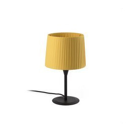 FARO - Luminaria sobremesa mini SAMBA negro encintada E27 215x160 amarillo