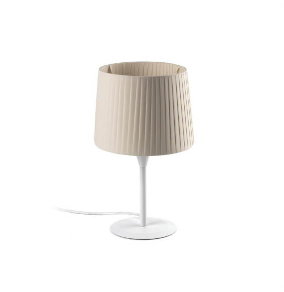 FARO - Luminaria sobremesa mini SAMBA blanco encintada E27 215x160 beige
