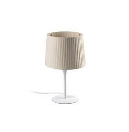 FARO - Luminaria sobremesa mini SAMBA blanco encintada E27 215x160 beige