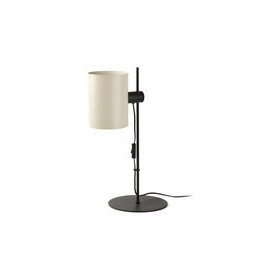 FARO - Luminaria sobremesa GUADALUPE negra pantalla beige 1xE27