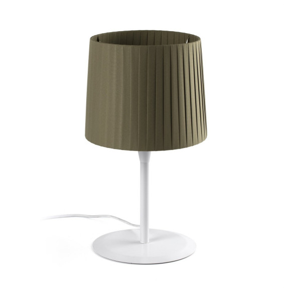 FARO - Luminaria sobremesa SAMBA blanco encintada E27 250x200 verde