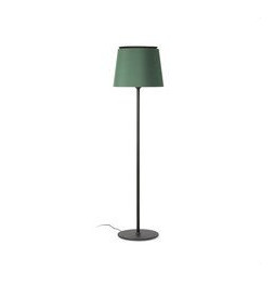 FARO - Luminaria pie de salón SAVOY negro pantalla verde