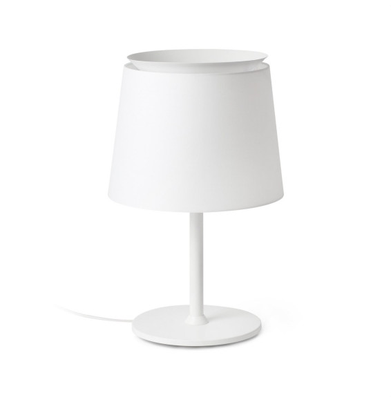 FARO - Luminaria sobremesa SAVOY blanco pantalla blanca