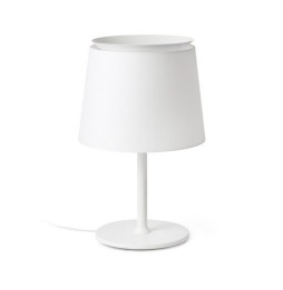 FARO - Luminaria sobremesa SAVOY blanco pantalla blanca