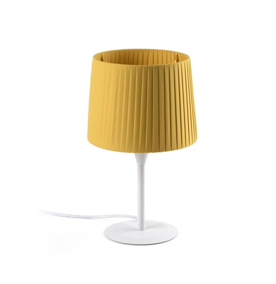 FARO - Luminaria sobremesa SAMBA blanco encintada E27 250x200 amarillo
