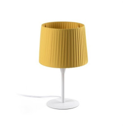 FARO - Luminaria sobremesa SAMBA blanco encintada E27 250x200 amarillo