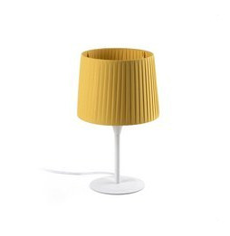 FARO - Luminaria sobremesa SAMBA blanco encintada E27 250x200 amarillo