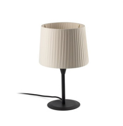 FARO - Luminaria sobremesa SAMBA negro encintada E27 250x200 beige