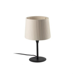 FARO - Luminaria sobremesa mini SAMBA negro encintada E27 215x160 beige