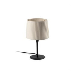 FARO - Luminaria sobremesa mini SAMBA negro encintada E27 215x160 beige