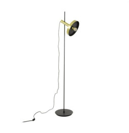 FARO - Luminaria pie de salón WHIZZ con pantalla oro/negro 1xE27