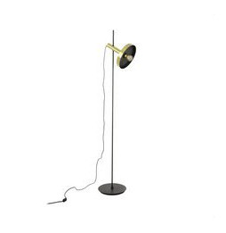 FARO - Luminaria pie de salón WHIZZ con pantalla oro/negro 1xE27