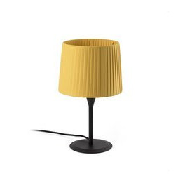 FARO - Luminaria sobremesa SAMBA negro encintada E27 250x200 amarillo