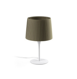 FARO - Luminaria sobremesa mini SAMBA blanco encintada E27 215x160 verde