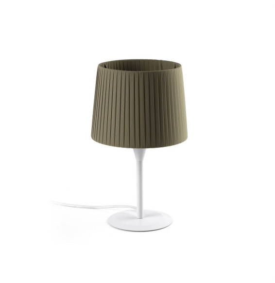FARO - Luminaria sobremesa mini SAMBA blanco encintada E27 215x160 verde