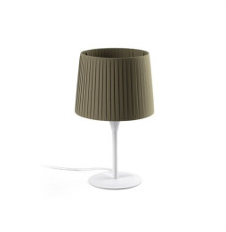 FARO - Luminaria sobremesa mini SAMBA blanco encintada E27 215x160 verde