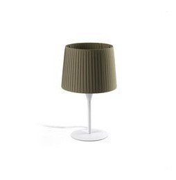 FARO - Luminaria sobremesa mini SAMBA blanco encintada E27 215x160 verde