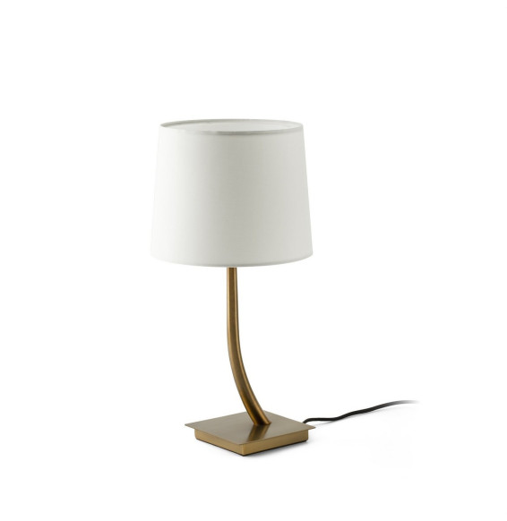 FARO - Luminaria sobremesa REM pantalla blanca bronce