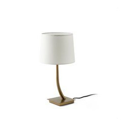 FARO - Luminaria sobremesa REM pantalla blanca bronce