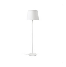 FARO - Luminaria pie de salón SAVOY blanco pantalla blanca