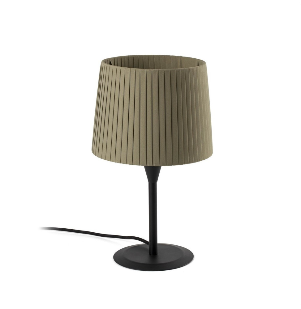 FARO - Luminaria sobremesa SAMBA negro encintada E27 250x200 verde