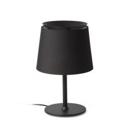 FARO - Luminaria sobremesa SAVOY negro pantalla negra