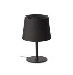 FARO - Luminaria sobremesa SAVOY negro pantalla negra