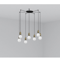 FARO - Luminaria suspendida ART 1xE27 60W 7 lámparas oro viejo