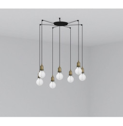 FARO - Luminaria suspendida ART 1xE27 60W 7 lámparas oro viejo