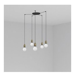 FARO - Luminaria suspendida ART 1xE27 60W 5 lámparas oro viejo