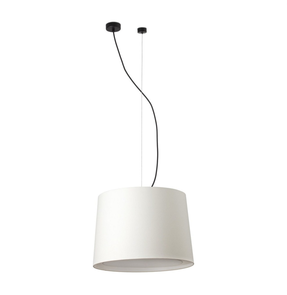 FARO - Luminaria suspendida CONGA negro E27 500x350mm beige