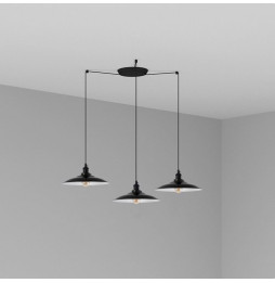 FARO - Luminaria suspendida LANG E27 3 lámparas negro