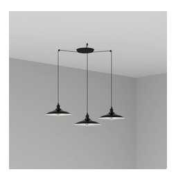 FARO - Luminaria suspendida LANG E27 3 lámparas negro
