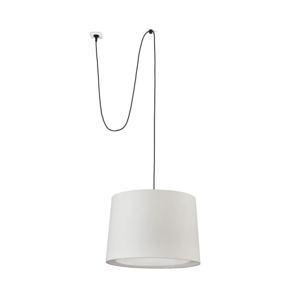 FARO - Luminaria suspendida CONGA clavija E27 500x350mm beige