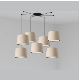 FARO - Luminaria SAMBA negro encintada E27 500x350 beige