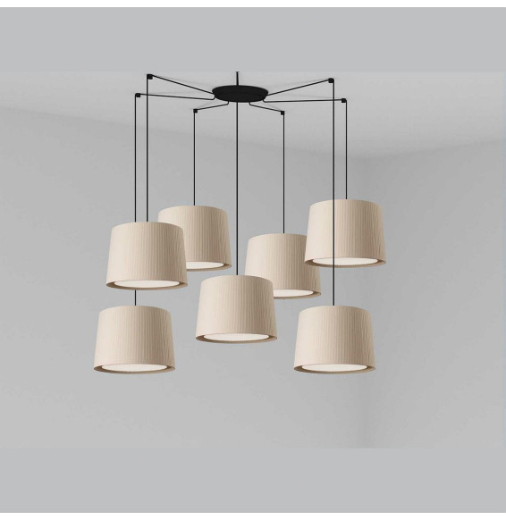 FARO - Luminaria SAMBA negro encintada E27 500x350 beige