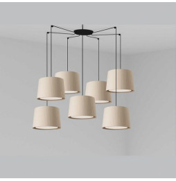 FARO - Luminaria SAMBA negro encintada E27 500x350 beige
