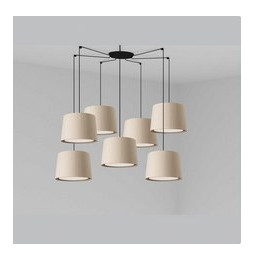 FARO - Luminaria SAMBA negro encintada E27 500x350 beige