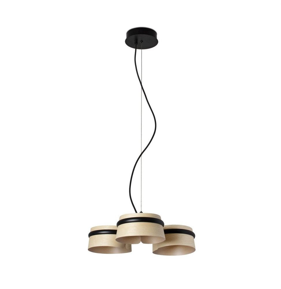 FARO - Luminaria suspendida LOOP fresno LED 3x6W 2700K